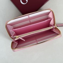 Repliche Perfette Portafoglio Gucci GG Marmont trapuntato con cerniera 443123 Rosa Imitazione Outlet
