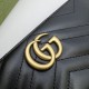 Repliche Perfette Portafoglio Gucci GG Marmont trapuntato con cerniera 443123 nero Imitazione Outlet
