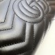 Repliche Perfette Portafoglio Gucci GG Marmont trapuntato con cerniera 443123 nero Imitazione Outlet