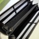 Repliche Perfette Portafoglio Gucci GG Marmont trapuntato con cerniera 443123 nero Imitazione Outlet