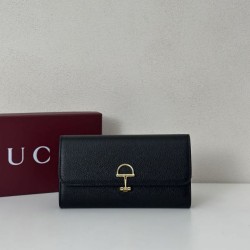 Repliche Perfette Portafoglio continentale Gucci Softbit 828147 Nero Imitazione Outlet