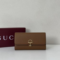 Repliche Perfette Portafoglio continentale Gucci Softbit 828147 Marrone Imitazione Outlet