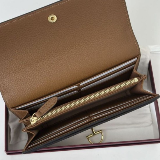 Repliche Perfette Portafoglio continentale Gucci Softbit 828147 Marrone Imitazione Outlet