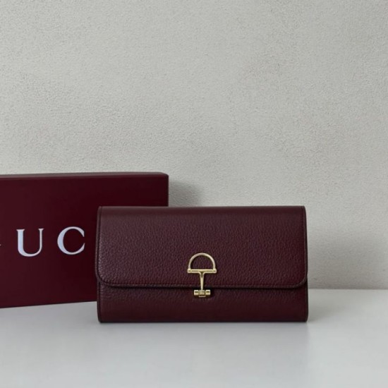 Repliche Perfette Portafoglio continentale Gucci Softbit 828147 Borgogna Imitazione Outlet