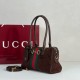 Repliche Perfette Borsa Gucci Borsetto Boston media 866732 Scamosciata marrone Imitazione Outlet