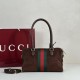 Repliche Perfette Borsa Gucci Borsetto Boston media 866732 Scamosciata marrone Imitazione Outlet
