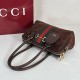 Repliche Perfette Borsa Gucci Borsetto Boston media 866732 Scamosciata marrone Imitazione Outlet
