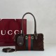 Repliche Perfette Borsa Gucci Borsetto Boston media 866732 Scamosciata marrone Imitazione Outlet