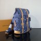 Repliche Perfette Zaino LV Christopher MM M27554 Monogram Heritage denim Blu Imitazione Outlet