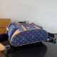 Repliche Perfette Zaino LV Christopher MM M27554 Monogram Heritage denim Blu Imitazione Outlet