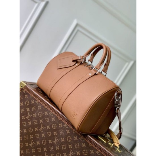 Repliche Perfette Borsa Louis Vuitton Keepall Bandoulière 35 M25980 Marrone Imitazione Outlet