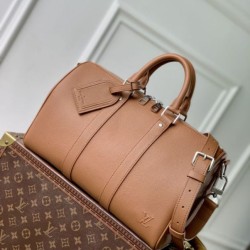 Repliche Perfette Borsa Louis Vuitton Keepall Bandoulière 35 M25980 Marrone Imitazione Outlet