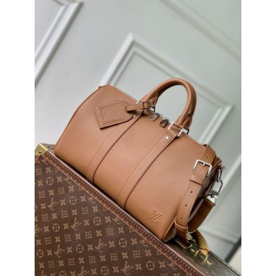 Repliche Perfette Borsa Louis Vuitton Keepall Bandoulière 35 M25980 Marrone Imitazione Outlet