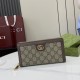 Repliche Perfette Portafoglio Gucci Ophidia con cerniera GG Supreme 772305 marrone Imitazione Outlet