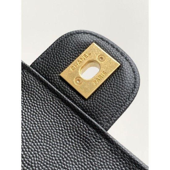 Perfette Replica Borsa a tracolla Chanel 26P Preppy Coco AP6130 nera Imitazione Outlet