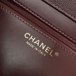 Perfette Replica Borsa a tracolla Chanel 26P Preppy Coco AP6130 Borgogna Imitazione Outlet