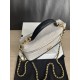 Perfette Replica Borse Chanel 26P Vanity con catena AP5186 scamosciata di vitello grigia Imitazione Outlet