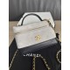 Perfette Replica Borse Chanel 26P Vanity con catena AP5186 scamosciata di vitello grigia Imitazione Outlet