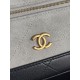 Perfette Replica Borse Chanel 26P Vanity con catena AP5186 scamosciata di vitello grigia Imitazione Outlet