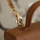 Perfette Replica Chanel 26P Beauty case sottile con manico superiore trapuntato e catena AP5100 Marrone Imitazione Outlet