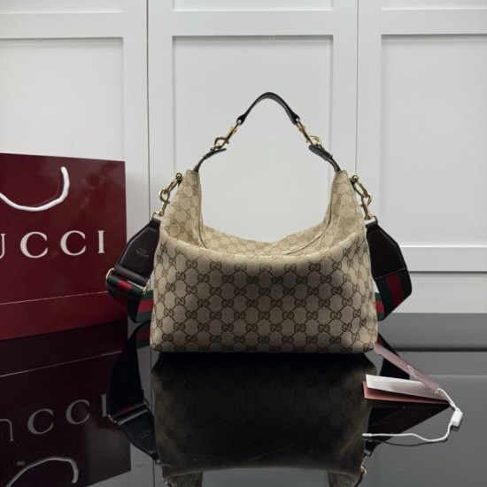 Perfette Replica Borse Gucci Brera tela GG 866938 marrone Imitazione Outlet