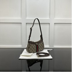 Perfette Replica Mini borsa a tracolla Gucci Ophidia 838465 Marrone Imitazione Outlet