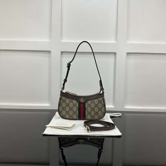 Replica Mini borsa a tracolla Gucci Ophidia 838465 Marrone Falsa Online Economiche Perfette Replica Mini borsa a tracolla Gucci Ophidia 838465 Marrone Imitazione Outlet