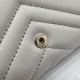 Perfette Replica Portafoglio continentale Gucci GG Marmont 443436 grigio Imitazione Outlet