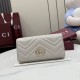 Perfette Replica Portafoglio continentale Gucci GG Marmont 443436 grigio Imitazione Outlet