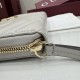 Perfette Replica Portafoglio Gucci GG Marmont trapuntato con cerniera 443123 Grigio Imitazione Outlet