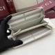 Perfette Replica Portafoglio Gucci GG Marmont trapuntato con cerniera 443123 Grigio Imitazione Outlet