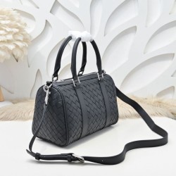 Perfette Replica Borsone Bottega Veneta Intrecciato Nero Imitazione Outlet
