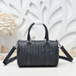 Perfette Replica Borsone Bottega Veneta Intrecciato Nero Imitazione Outlet