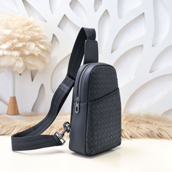 Perfette Replica Borsa a tracolla Bottega Veneta nera Imitazione Outlet