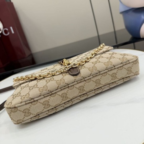 Perfette Replica Borse a tracolla Gucci Aperitivo 866720 Tela GG marrone Imitazione Outlet