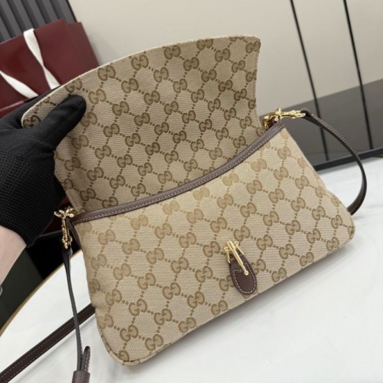 Perfette Replica Borse a tracolla Gucci Aperitivo 866720 Tela GG marrone Imitazione Outlet