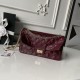 Replica Borsa Chanel Reissue 2.55 26S pelle rugosa/gonfia Double Flap A37586 Borgogna Imitazione Fake