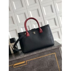 Replica Borsa tote grande Chanel Executive Cerf nera/bordeaux Imitazione Fake