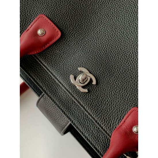 Replica Borsa tote grande Chanel Executive Cerf nera/bordeaux Imitazione Fake