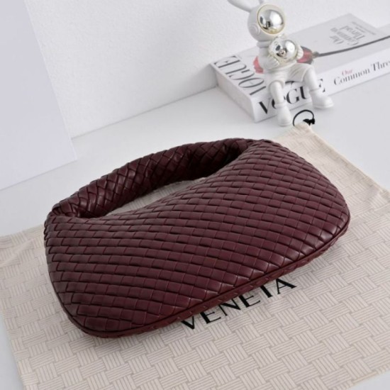 Replica Borsa a tracolla media Bottega Veneta Veneta Intrecciato Bordeaux Imitazione Fake