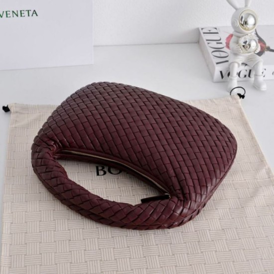 Replica Borsa a tracolla media Bottega Veneta Veneta Intrecciato Bordeaux Imitazione Fake
