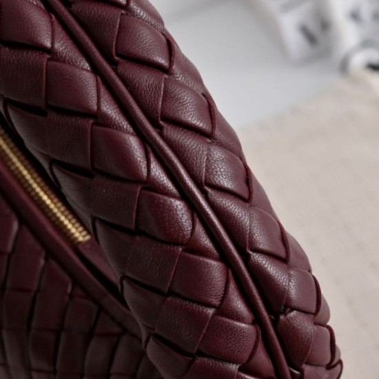 Replica Borsa a tracolla media Bottega Veneta Veneta Intrecciato Bordeaux Imitazione Fake