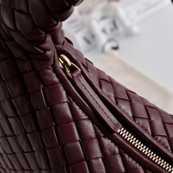 Replica Borsa a tracolla media Bottega Veneta Veneta Intrecciato Bordeaux Imitazione Fake