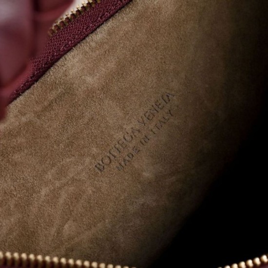 Replica Borsa a tracolla media Bottega Veneta Veneta Intrecciato Bordeaux Imitazione Fake