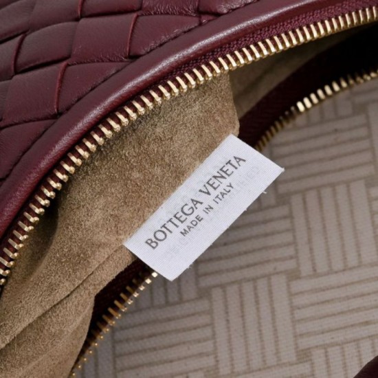 Replica Borsa a tracolla media Bottega Veneta Veneta Intrecciato Bordeaux Imitazione Fake