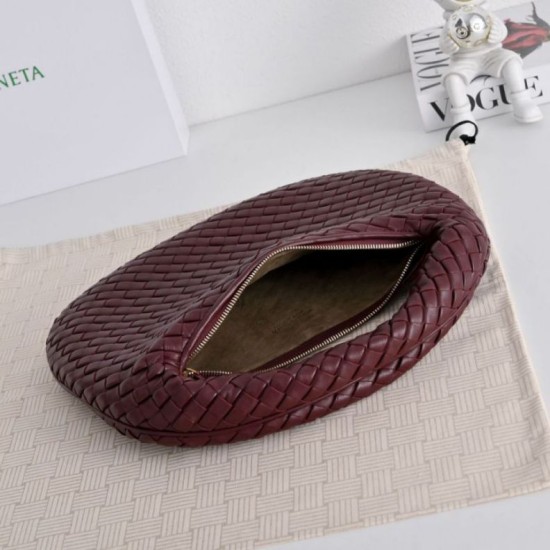 Replica Borsa a tracolla media Bottega Veneta Veneta Intrecciato Bordeaux Imitazione Fake