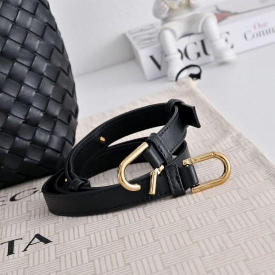 Replica Borsa a secchiello piccola Andiamo di Bottega Veneta Nero Imitazione Fake