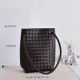 Replica Borsa a secchiello piccola Andiamo di Bottega Veneta Borgogna Imitazione Fake