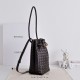 Replica Borsa a secchiello piccola Andiamo di Bottega Veneta Borgogna Imitazione Fake