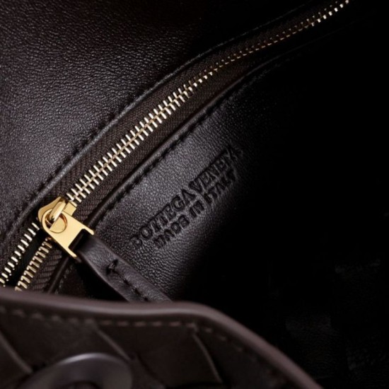 Replica Borsa a secchiello piccola Andiamo di Bottega Veneta Borgogna Imitazione Fake